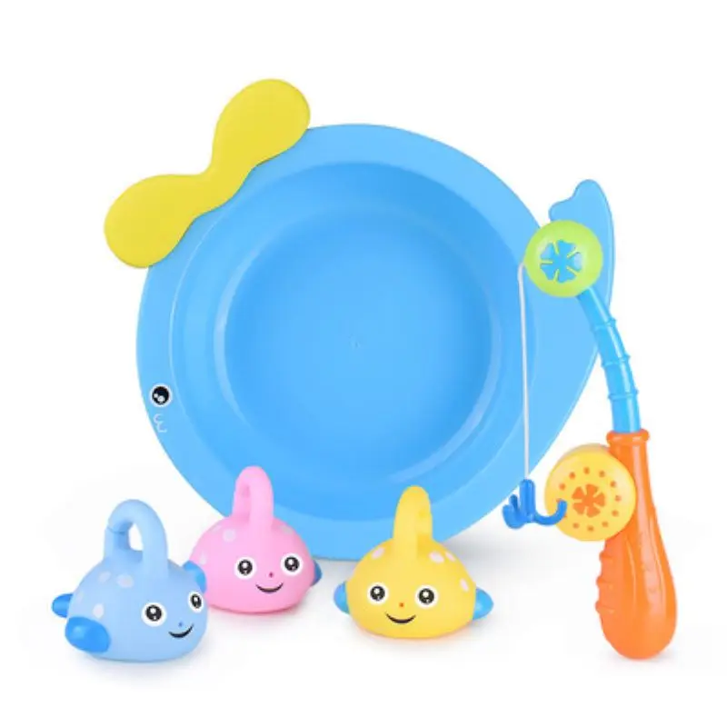 4Pcs Baby Shower Games Fishing Bath Toy Learning Floating Squirts Bathtub Bathroom Pool Water Toys for Kids Toddler Boys Girls