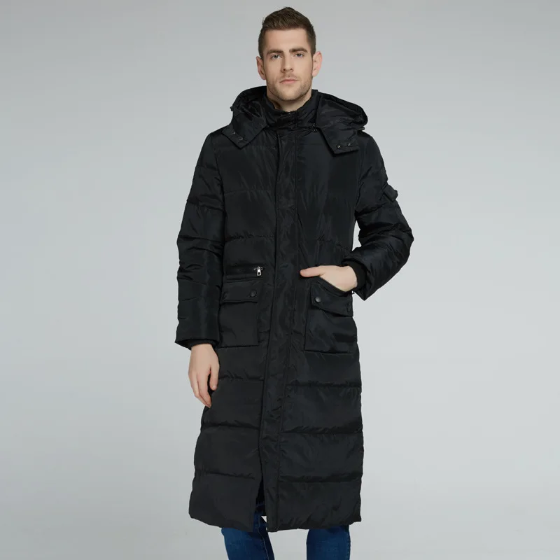 Russian Style Men Winter Snow Wear Coat Jacket Mens Fashion Hooded Padded Jackets Men Length Long Parkas with Hood 2020