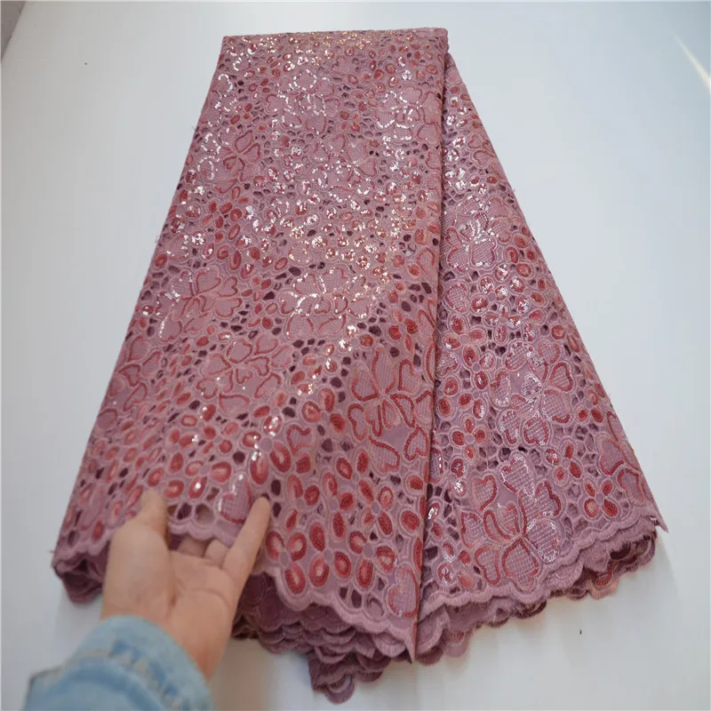 African Organza Lace Fabric for Dress, Nigerian French Sequins, High Quality, New Arrival, 2024, OP876