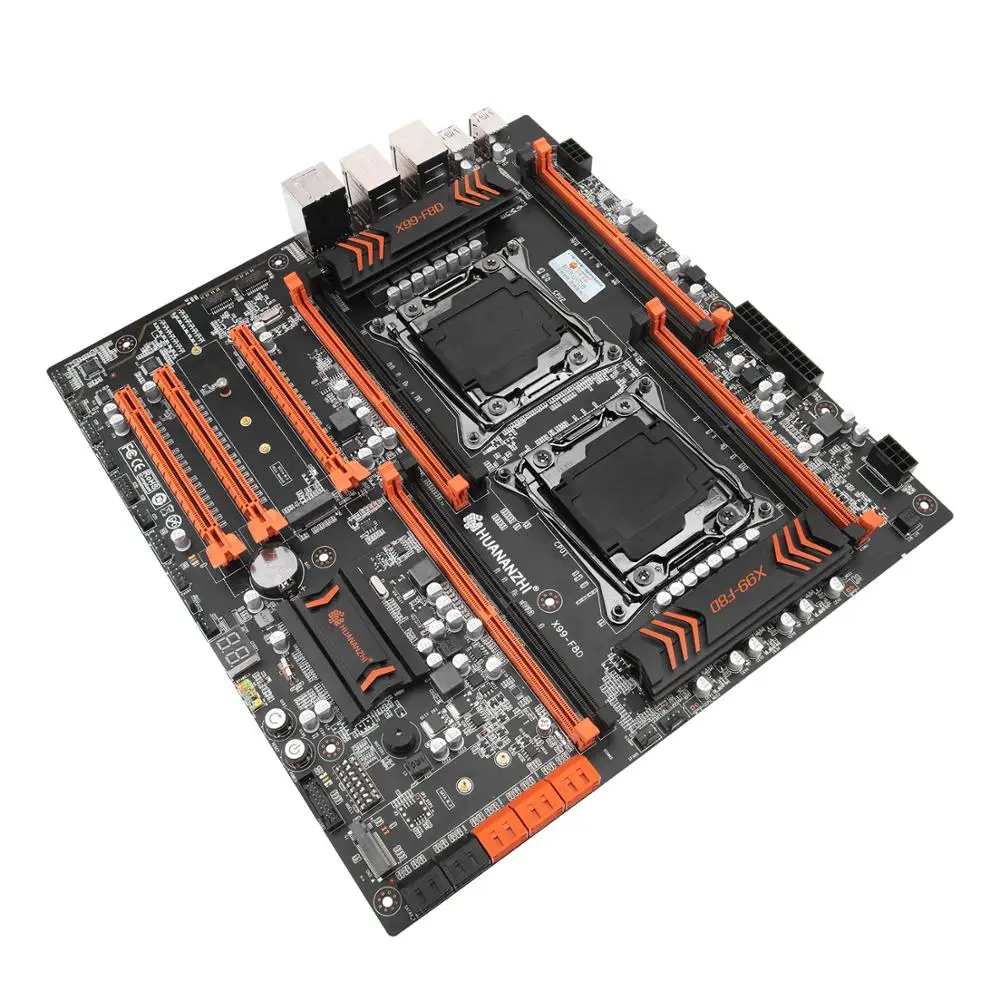 HUANANZHI X99 Dual CPU Motherboard mit Dual M.2 SSD Slots Dual Giga LAN Port DDR4 RAM 3 * PCI-E X16 buchse 10 * SATA 3,0 Computer