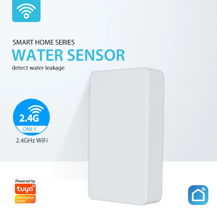 Tuya Smart Wifi Water Lekkage Alarm Onafhankelijke Waterlek Sensor Detector Tuya Flood Alert Overloop Alarmsysteem