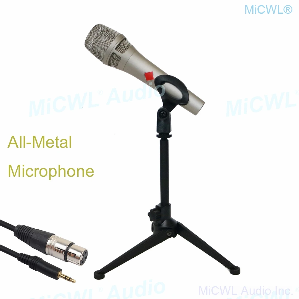 Pro KMS105 Condenser Live Microphone Metal 48V Phantom Power KMS 105 Voice Karaoke Internet Live Mics with Desktop Support