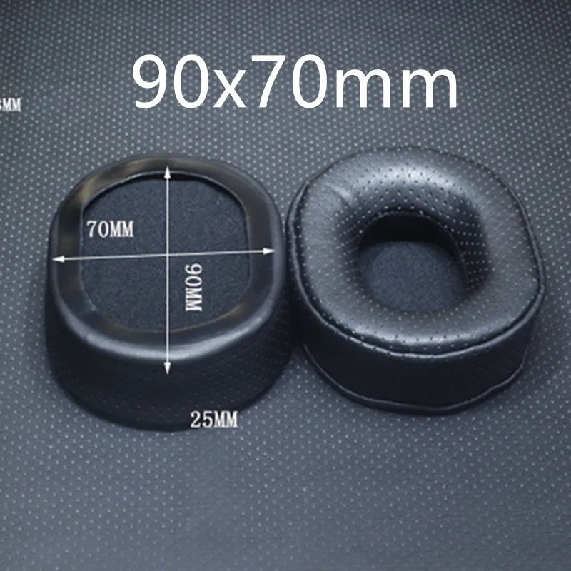 وسادة أذن من إسفنج الذاكرة مناسبة 100X80MM 110X90MM 95X75MM 90X70MM 105X85MM للكبير فوق سماعات أذن سوداء