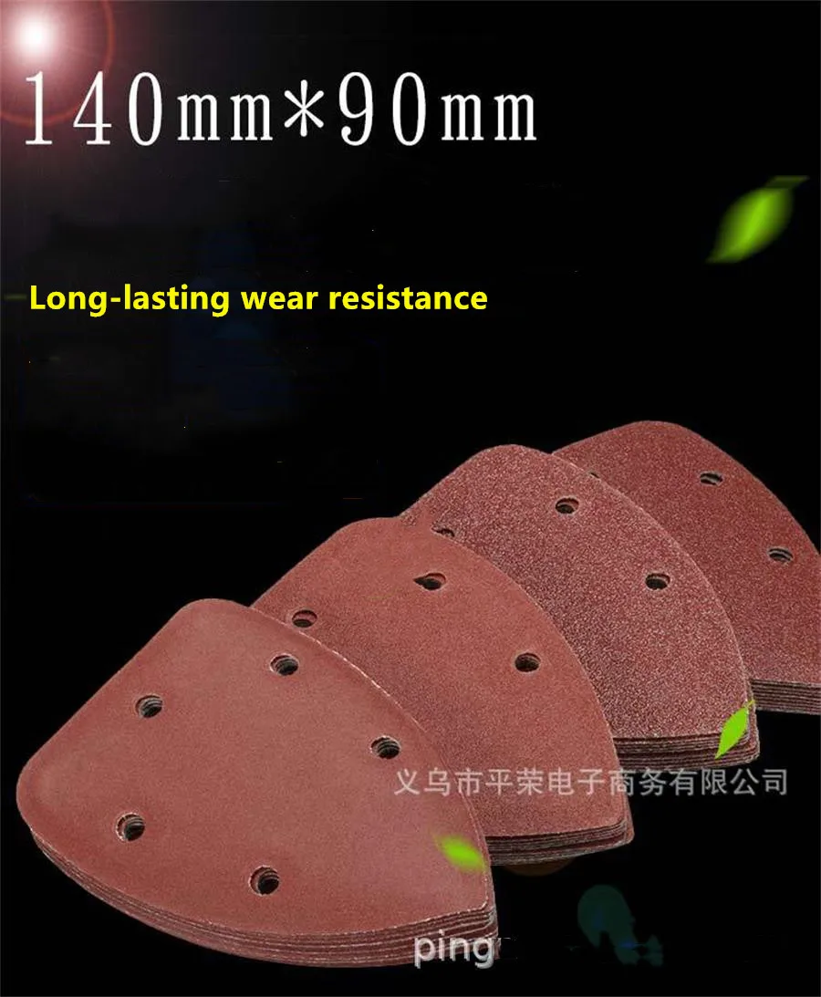 40 Pcs 140 Mm * 90 Mm Tam Giác Giấy Nhám 60-240 Xay Cho Xử Lý Bề Mặt Nội Thất Gỗ, kim Loại Đánh Bóng Và Xe POL