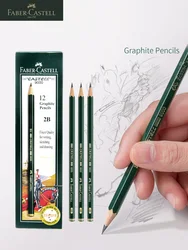 5Pcs Germany Faber-Castell 9000 Sketch Pencil Drawing Design Art Supplies SV Bonding Technology Raw Wood Environmental Safety