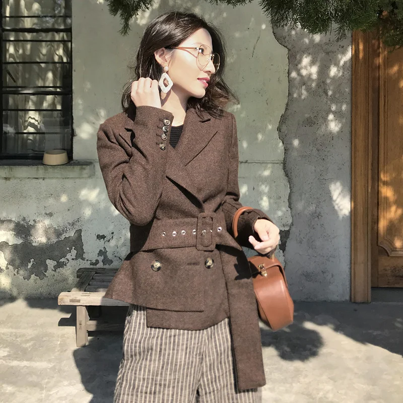 

Jackets Suits Womens 2022 New Spring Autumn Slim Korean Style Solid Fashion Casual Concise Outerwear Office Lady Elegant Coat