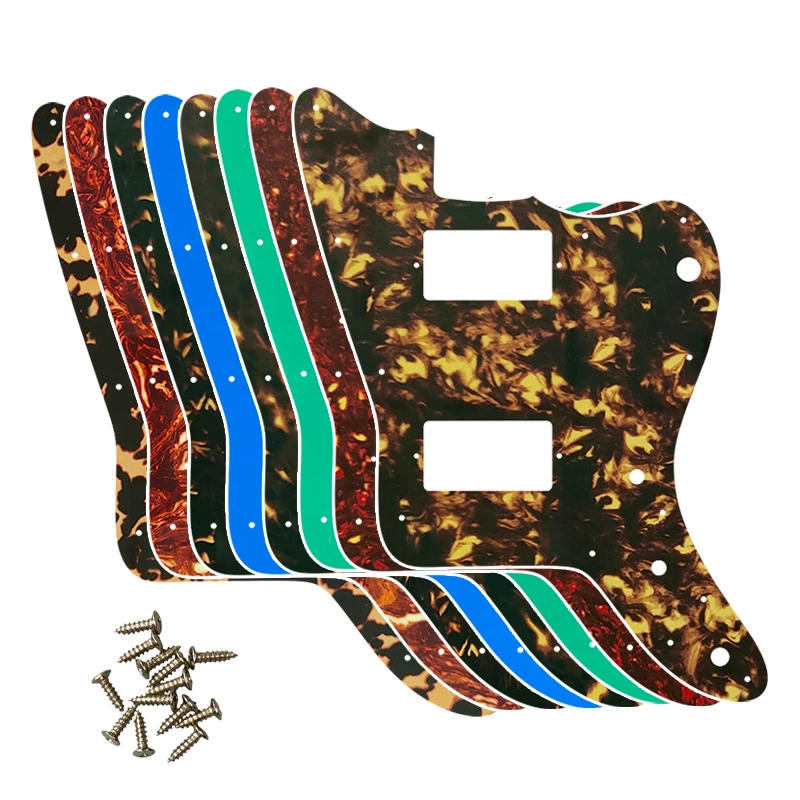 

Fei Man Custom Guitar Parts, Japan Jazzmaster Guitar Pickguard Wth PAF Humbucker,No Bridge Post Holes,Upper Horn Flame Pattern