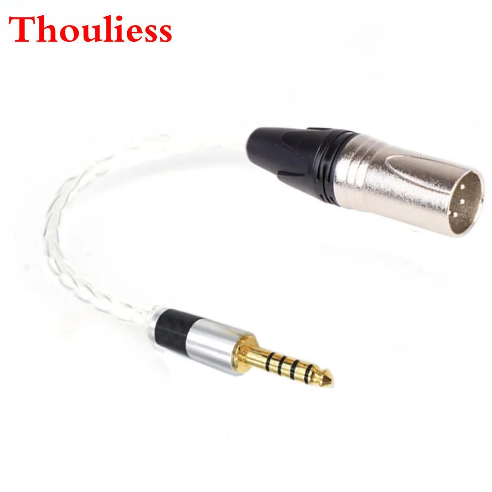 

Thoulies HIFI 7N Single-Crystal Silver 4.4mm Balanced Male to 4pin XLR Balanced Male Audio Adapter Cable 4.4 to XLR Balance