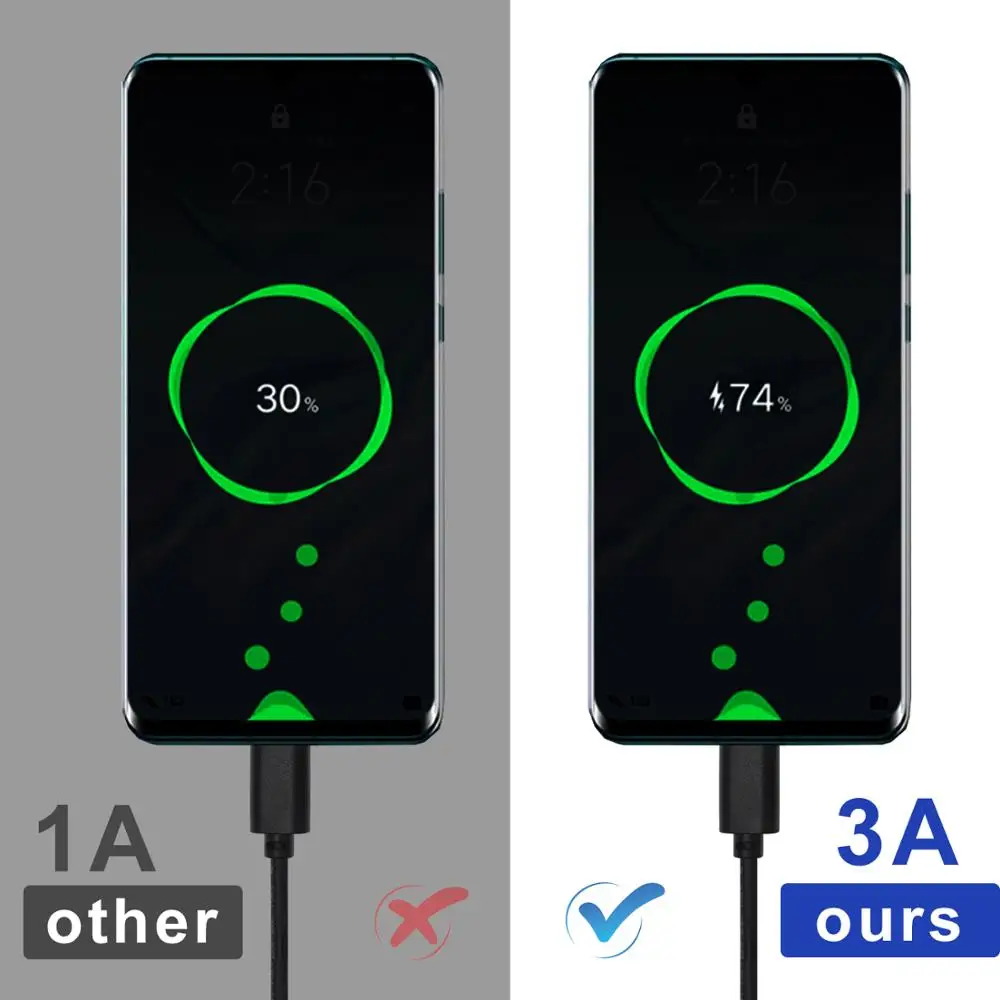 10 개/몫 3A 2.4M USB 타입 C 마그네틱 충전기 케이블 닌텐도 스위치에 대 한 빠른 충전 케이블 삼성 갤럭시 S9 S10 화웨이 P30