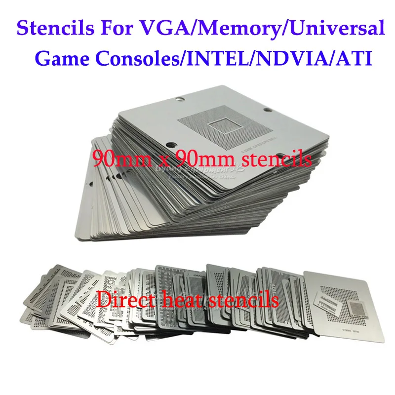 90MM BGA Direct Heat / 90X90MM Graphics Card Stencils For VGA Memory Universal Game Consoles INTEL NDVIA ATI Video Chips Stencil