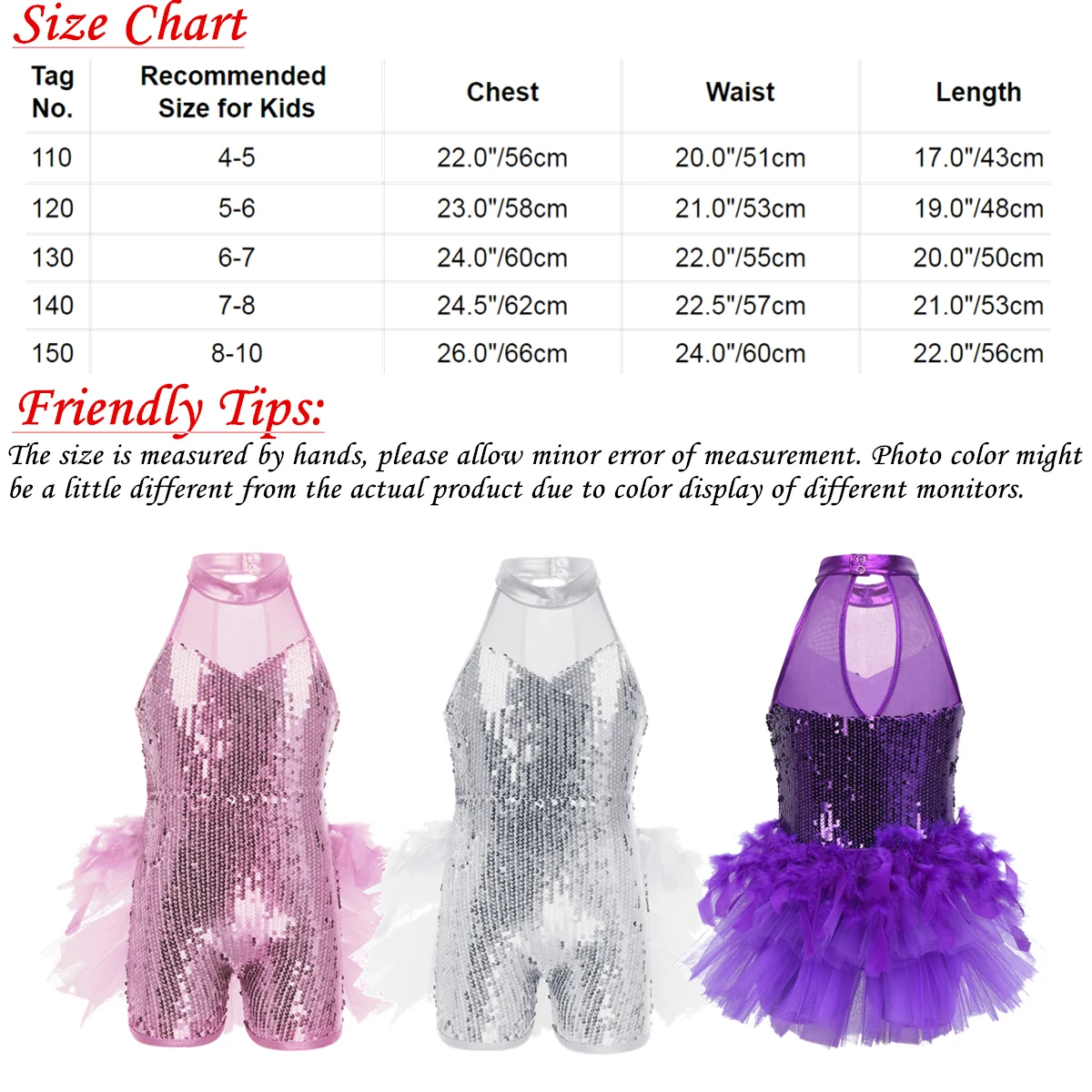 Kid Meisje Pailletten Turnpakje Ballet Tutu Jazz Latin Dans Schaatsen Gymnastiek Stage Performance Kostuum Mouwloze Jumpsuit Dancewear