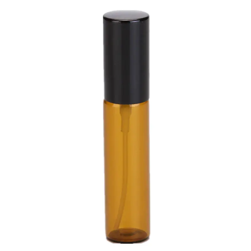 100pcs/lot 5ml 10ml Empty Spray Bottle Amber Essential oil Bottles Refillable Perfume Bottle Atomizer Cosmetic Container Travel