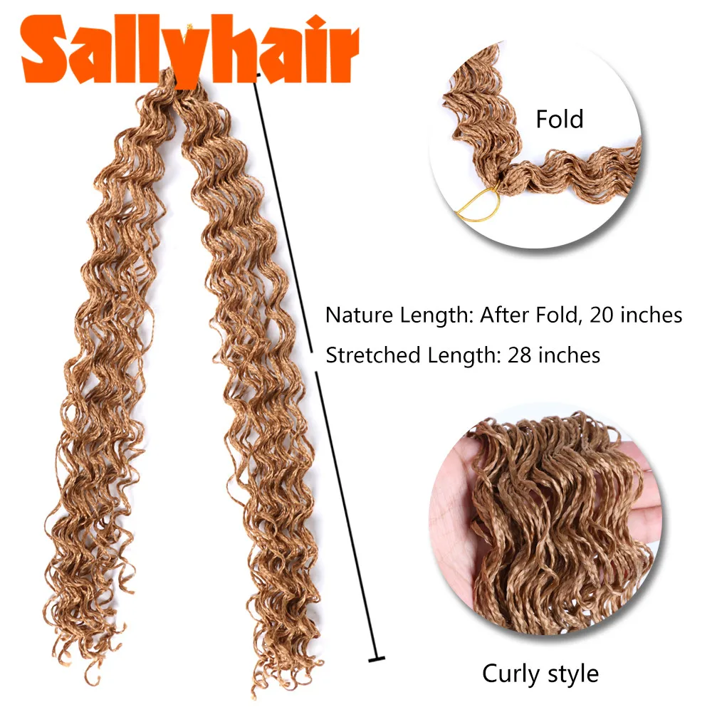 Sallyhair Zizi-trenzas Micro Crochet Box, extensiones de cabello sintético, color gris, Morado, rosa, marrón, castaño, ganchillo