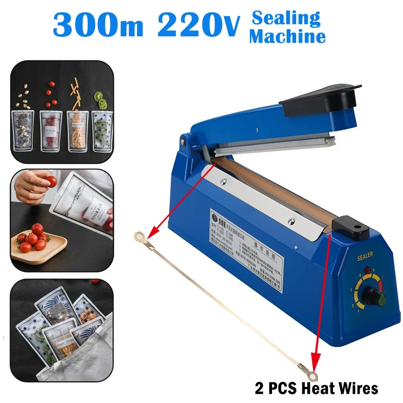 

Automatic Heat Food Sealer Packaging Machine Sealing Machine Manual Impulse Heat Sealer Poly Bag Machine Hand Impulse Sealer