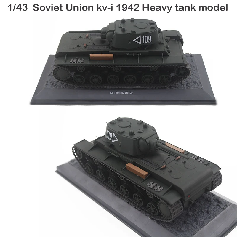 Rare and fine  1/43  World War II Soviet Union kv-i 1942  Heavy tank model  Collection model of alloy products