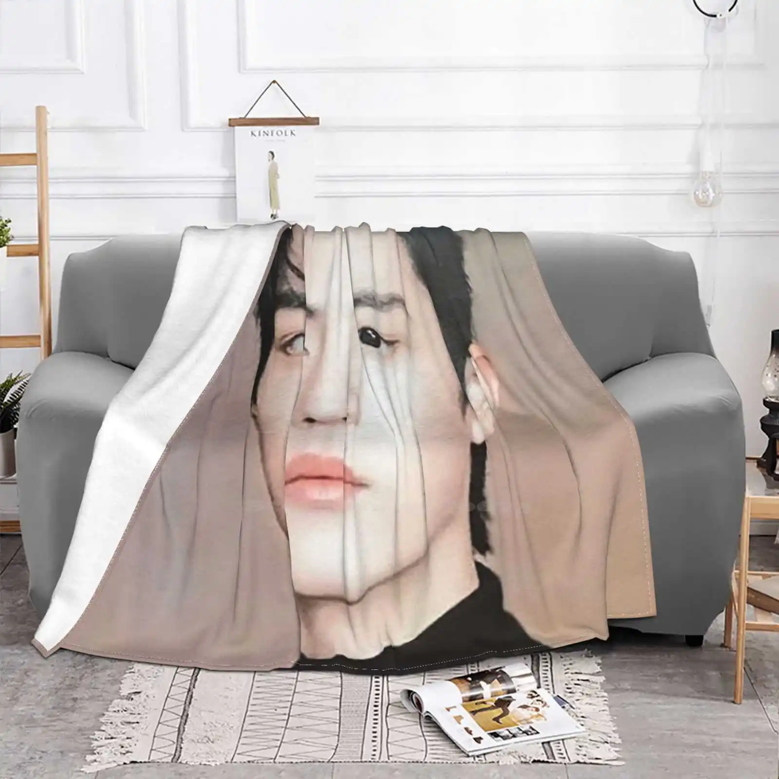 Xiao Zhan Latest Super Soft Warm Light Thin Blanket Xiao Zhan Watch Hands Portrait Suit Fancy Dressed Up Luxury Model