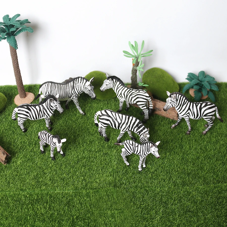 

Simulation Wildlife Zebra Foal Animal Model Figurines Toys,Zebra Family Miniature Zebra Animal Toys Collection Figure Toys