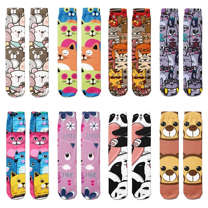 Mode Cartoon Frauen atmungsaktive Socken Kawaii tragen niedlichen Tier muster Mädchen Socken Unisex lässige Strümpfe