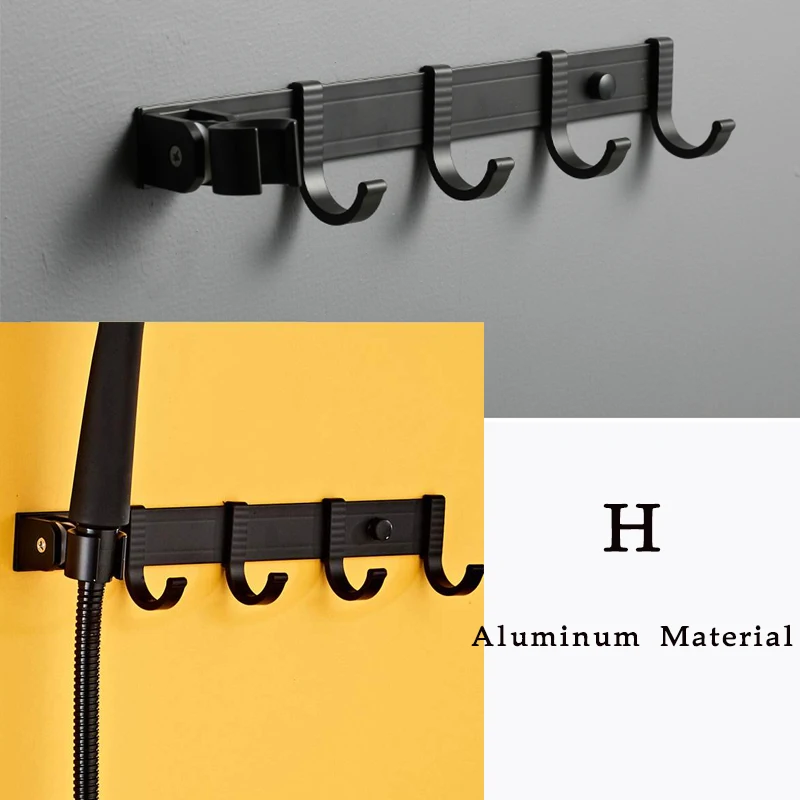 Mat Zwart Handheld Douchestraal Hoofd Houder Bracket Wall Mount Handspuit Massief Messing Accessoires Connector Elleboog Unit Tuit