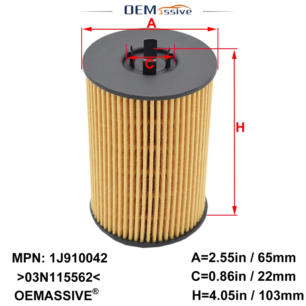 Oil Filter For Audi A1 Q3 Seat Leon Skoda Superb VW Beetle Golf Sportsvan Sharan 2014 2015 2016 2017 2018 2019 2020 03N115562