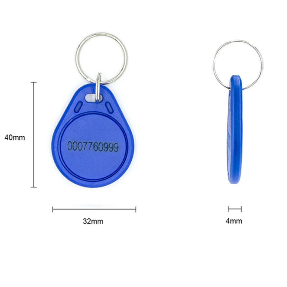 100 teile/los NO3 RFID Tag 125 KHz Proximity RFID Karte Keyfobs Schlüssel Fob TK4100 Tags EM4300 Chip Access Control Smart Card keyfob
