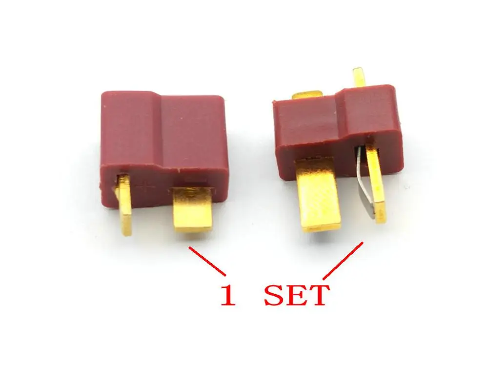 100SET T Plug Male + Female Deans Connectors Style For RC LiPo Battery CONNECTOR