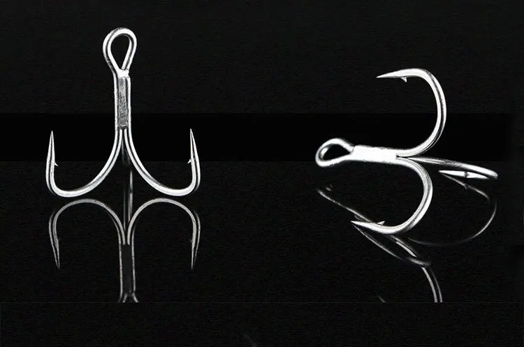 Fishing Treble Hook with Feather High Carbon Steel Blood Groove Sharp Hooks Jigbait Artificial Spoon Lure  Lot 6 Pieces Sale