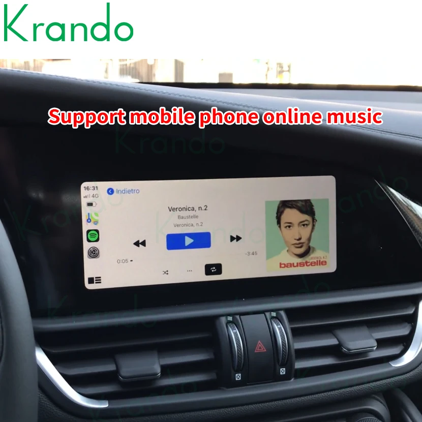 Krando Upgrade Wireless Carplay Interface Box For Alfa Romeo Giulia 952 Alfa Romeo Stelvio 2015-2019 Android Auto