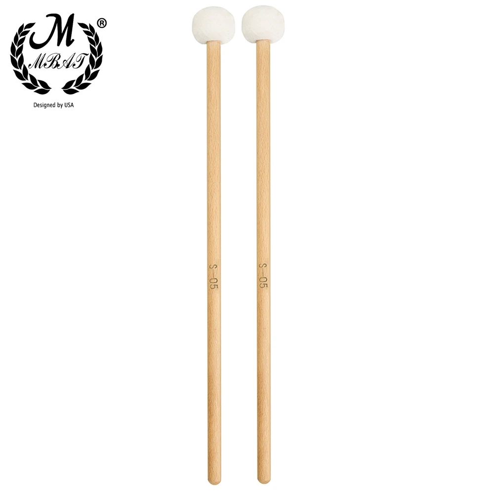 M MBAT 1 Pair Of Bass Drumstick Mallet Head Nylon Wool Felt Timpani, Marching Drum, Army Drum Drumsticks, Percussion Accessories