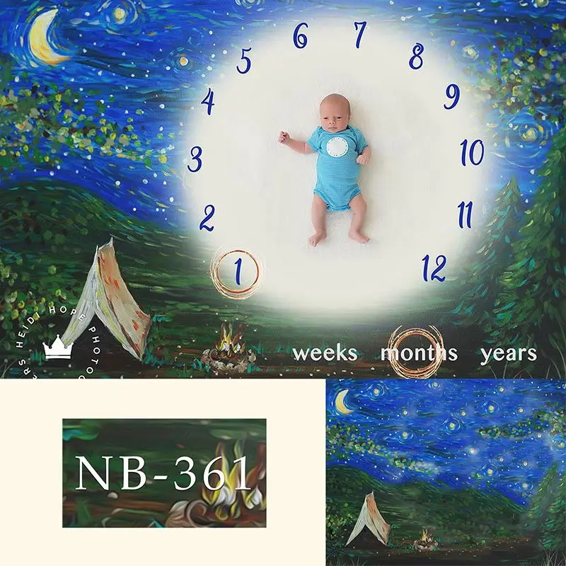 خلفية قوس قزح للأطفال حديثي الولادة ، خلفية ذهبية ، بجعة بيضاء ، سماء مرصعة بالنجوم ، استحمام الطفل ، أعياد الميلاد