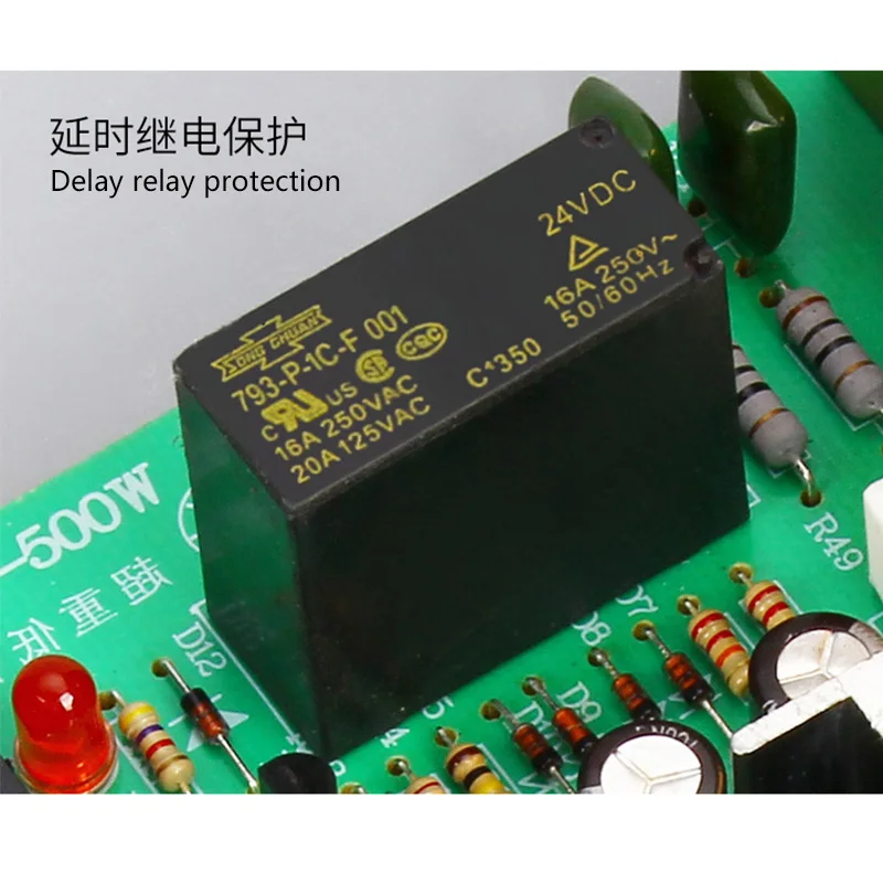 Dual AC24-30V 1943 + 5200 500W Subwoofer Speaker Mono Power Amplifier Board W/Delay Relay Protection