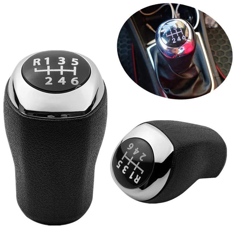 Chrome / Matte Gear Shift Knob Lever Shifter Handball Stick Pen Handle Head For Hyundai Elantra GT Accent Solaris Avante MD I30