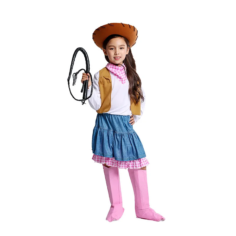 Ensemble de vêtements Cosplay d'halloween pour fille et garçon, 110-140cm, Costume de vache, mignon, à la mode, pour fête sur scène, cadeau d'anniversaire