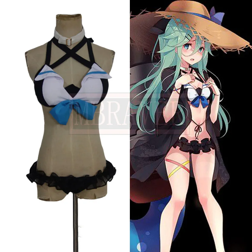 

Kantai Collection Yamakaze Sexy Swimsuit Beach Suit Cosplay Cos Full Set Women's Halloween Party Costume Custom Made Any Size