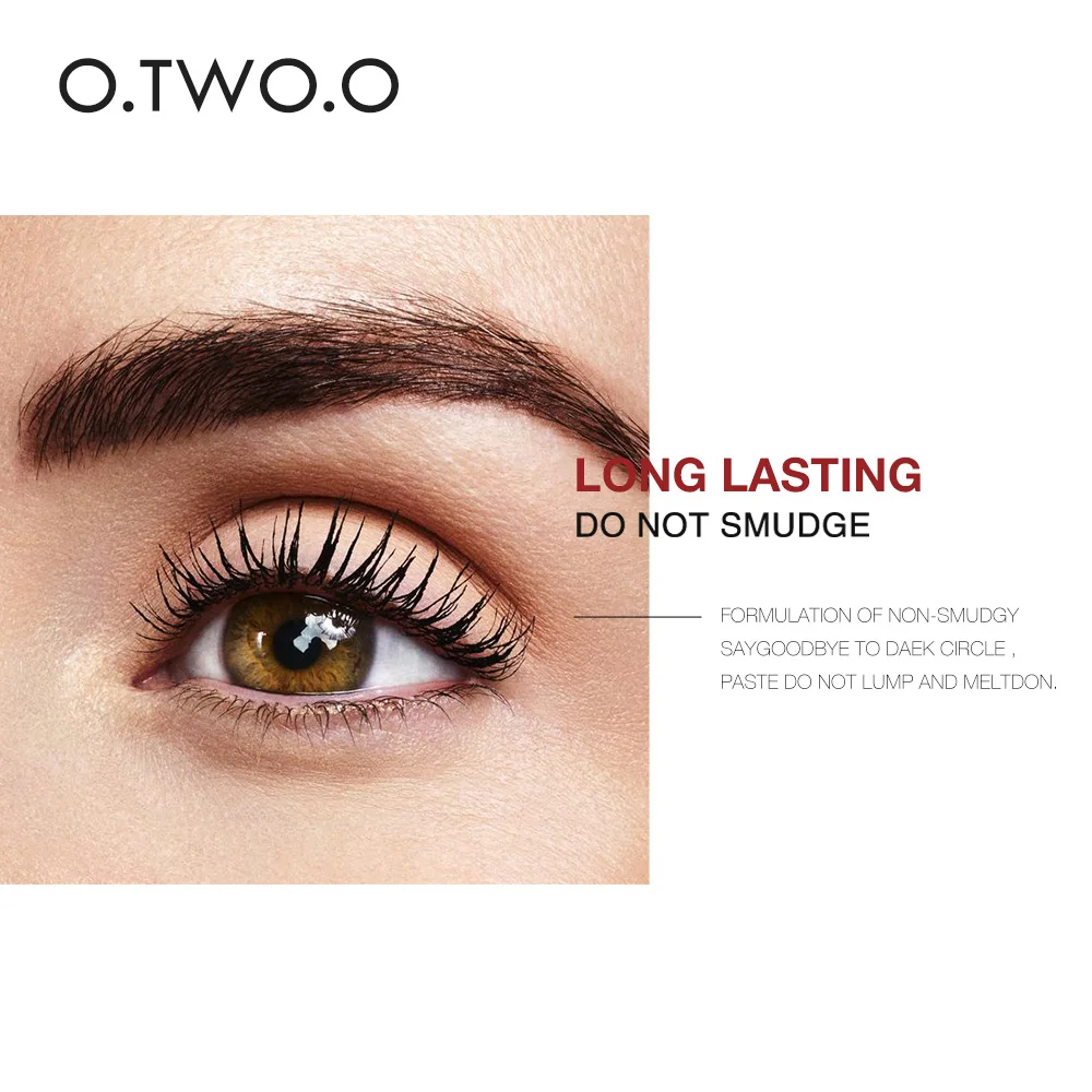 O.TWO.O 4D Silk Fiber Mascara Eyelashes Volume Curling Waterproof Long Lasting Thick Lengthening Eyelashes Extension Make up