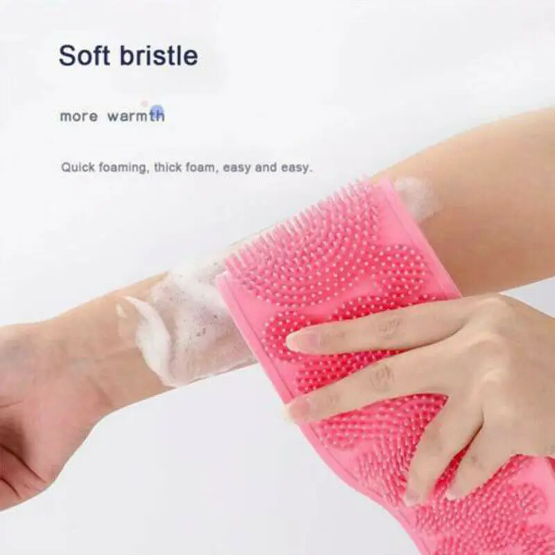 Silicone Spazzole Asciugamani Da Bagno Sfregamento Posteriore Fango Peeling Del Corpo di Massaggio Doccia Scrubber Pulizia Della Pelle Magia Doccia Spazzole