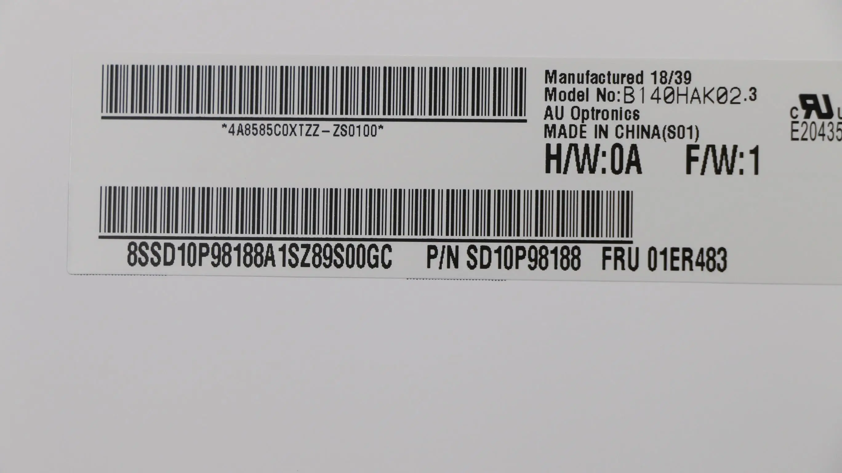 Imagem -03 - Original para Lenovo Thinkpad x1 Carbono 6th 7th Gen Tela Lcd Fhd Ips B140hak02.3 01er483 Novo