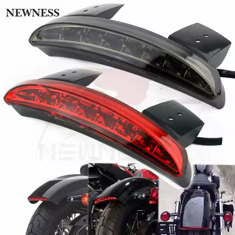 Bike Motorcycle Lights Rear Fender Edge Red LED Brake Tail light Motocycle For Harley Touring Sportster XL 883 1200 Cafe Racer