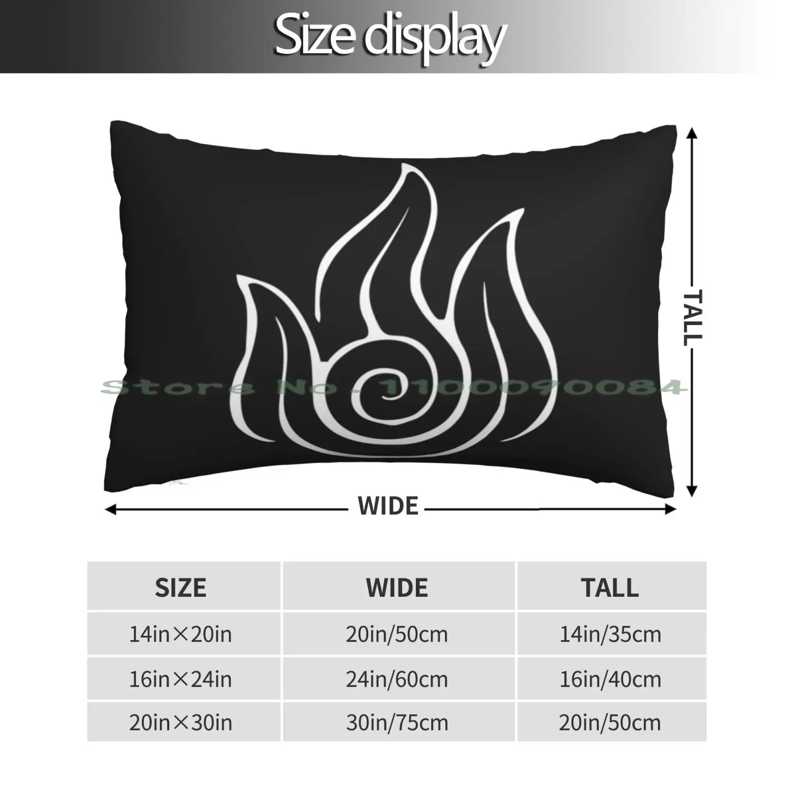 Fire , The Last Airbender ( White ) Pillow Case 20x30 50*75 Sofa Bedroom Mv Agusta Stuff Mv Agusta Long Sleeve Mv Agusta Wallet