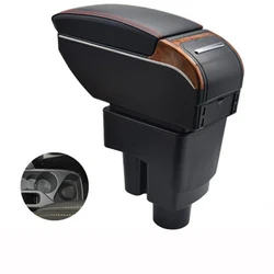For Car Ford Ecosport Armrest Box Central Content Interior Arm Elbow Rest Storage Case Car-styling with USB Cup Holder