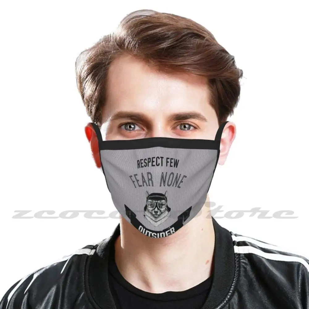 Schwarz Bär Biker Schwarz Außenseiter Alten Schule Maske Diy Waschbar Filter Pm 2,5 Mund Trending Schwarz Bär Biker Motorrad