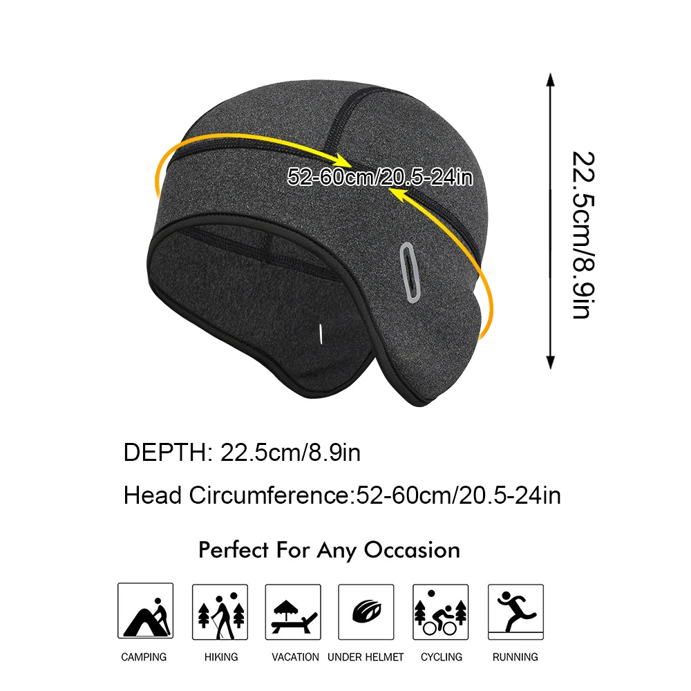 Winter Radfahren Hüte Wärmer Helm Liner Gehörschutz Winddicht Ski Outdoor Sport Bergsteigen Laufen Fleece Kalt-proof Kappe – Detail 8