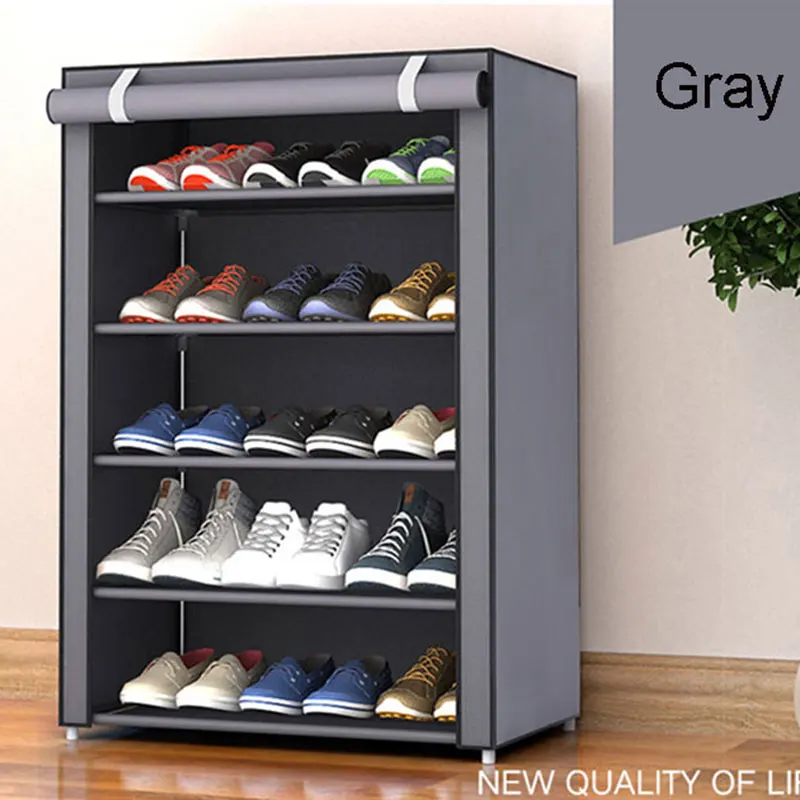 

Non-woven Fabric Storage Shoe Rack Hallway Cabinet Organizer Holder 4/5/6 Layers Assemble Shoes Shelf DIY Home Furniture