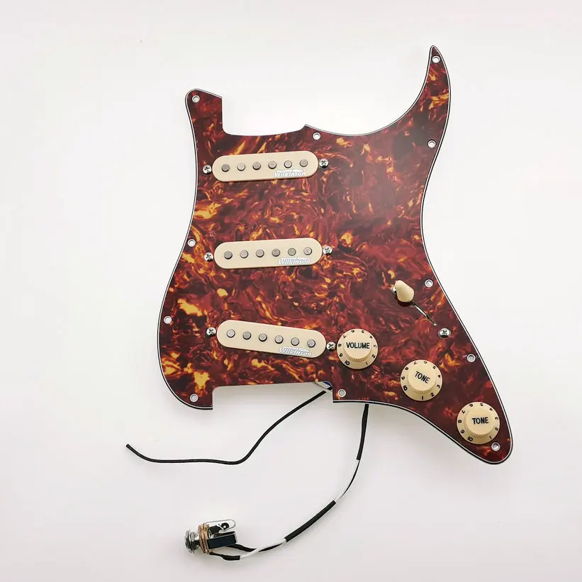 

7 sounds Prewired Pickguard Harness Guitar Pickups Wilkinson WVS 60's Alnico5 SSS Single Coil Pickups