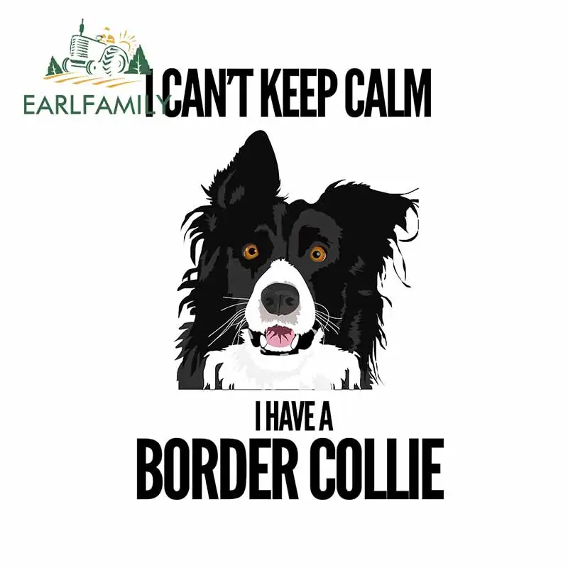 

EARLFAMILY 13cm For Border Collie Car Sticker Car Accessories Decal Auto Air Conditioner Sticker Suitable for GTR EVO SX