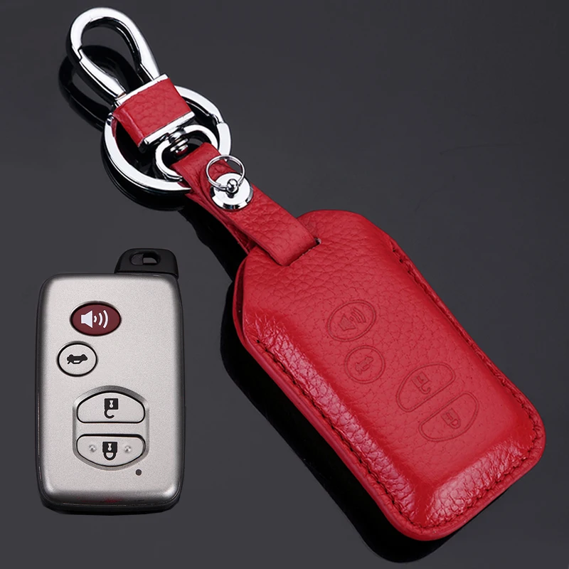 Leather Car Key cover key case For Toyota Land Cruiser Prado 150 Camry Prius Crown Subaru 2013 2014 Foreste Outback XV