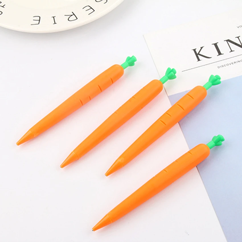 Creative Carrot Shape Mechanical Pencil Kids School Stationery Silicone Automatic Pencils Student Writing Drawing Supplies