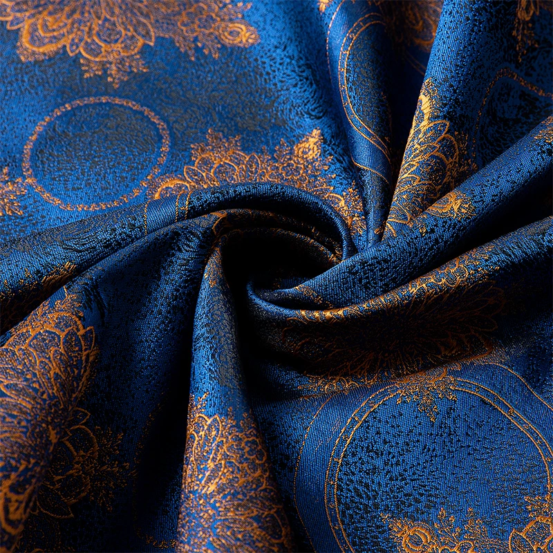 Barry.Wang – foulard Jacquard de luxe pour homme et femme, 100% soie, bleu, pour costume d\'affaires, décontracté, 160x50cm, collection automne et