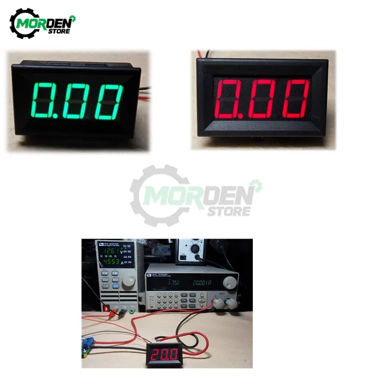 Nieuwe 0.56 "Dc Digitale Ampèremeter 0-20A Groen Rood Current Meter Tester Detector Voor Display Auto Dropship