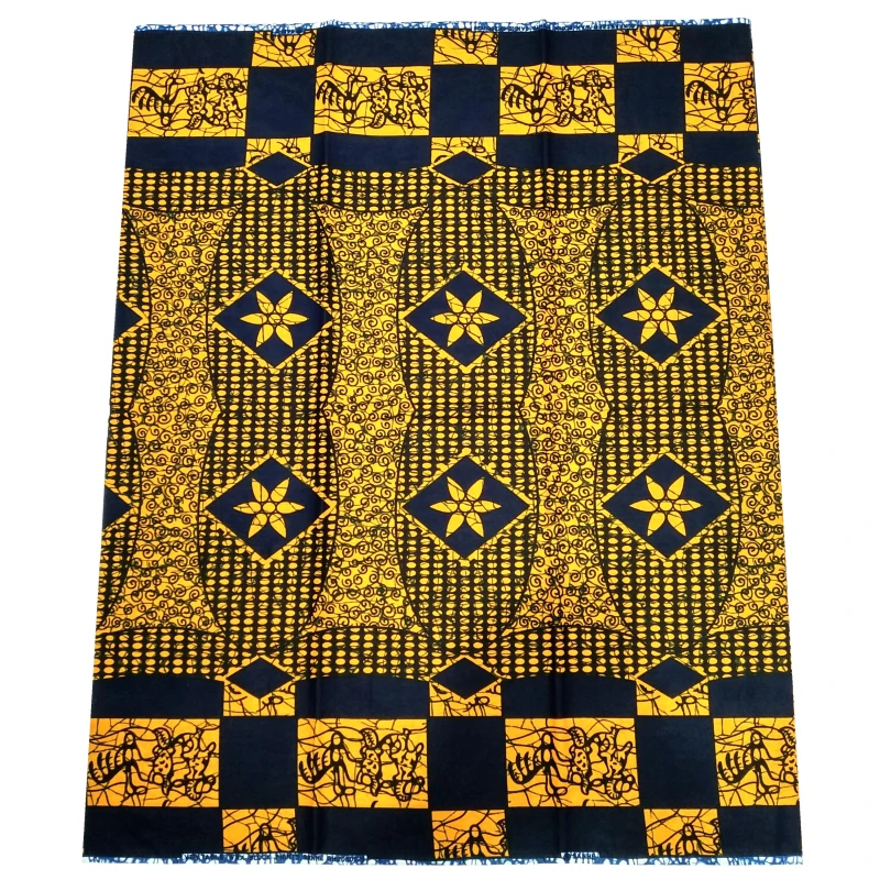 Tela africana con estampado de cera Real, tejido Vintage multicolor para costura, Material textil artesanal para ocasiones importantes